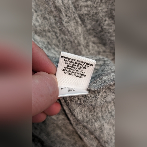 Maurices Heather Gray Knit Cowl Neck A Line Lightweight Sweater Dress Medium GUC - Picture 5 of 7